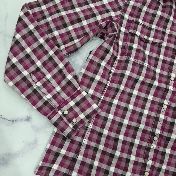 The North Face Purple Plaid Button Up Shirt - Picture 3 of 6